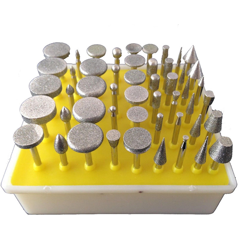 Image of 50 frese diamantate gambo 3 mm per mini trapano micro smerigliatrice
