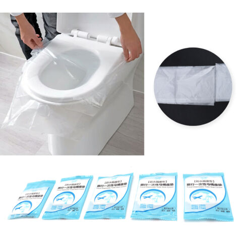 50 fundas portátiles multicapa para asientos de inodoro, para higiene y lavabos – fundas lavables para asientos de inodoro