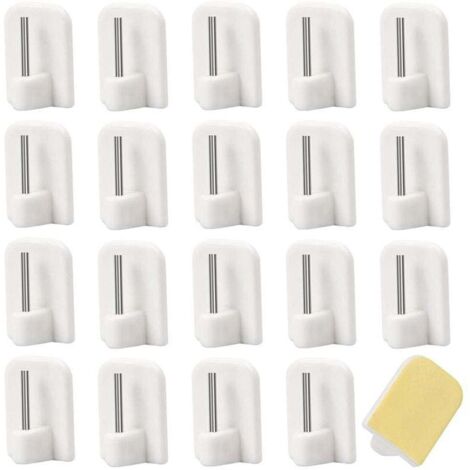 50 ganci autoadesivi per aste per tende, supporti per aste per tende per bagno, cucina, camera da letto