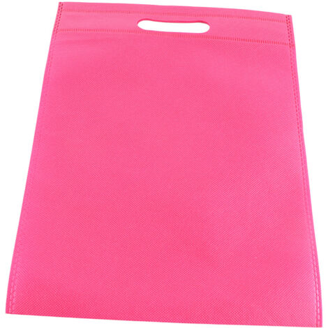 50 gestanzte Vliesbeutel, umweltfreundlich, ohne Saum, rosarot, 25 x 35 cm – ideal zum Verpacken von Kleidung und Geschenken