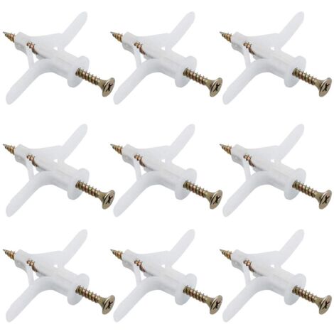 50 Gipskartondübel-Sets, Kunststoff-Expansionsrohr, Flugzeug, selbstbohrende Expansionsrohrdübel, verwendet für die meisten leichten Gipskartonwände