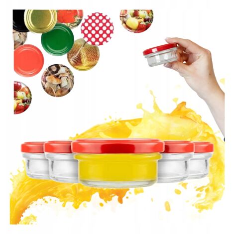 50 Gläser à 65 ml + Deckel Honigmarmelade Creme Kerzen Geschenkgläser