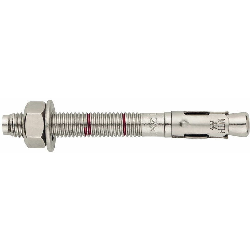 Goujon d'ancrage mâle charges lourdes pour béton non fissuré - Tige Inox A4 - Bague Inox A4 - Homologué ate Option 7 M12 x 75 Ø12 - Boite de 50