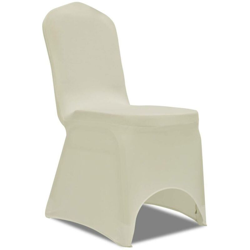 VDTD00251_FR 50 housses de chaise extensibles crème - Topdeal