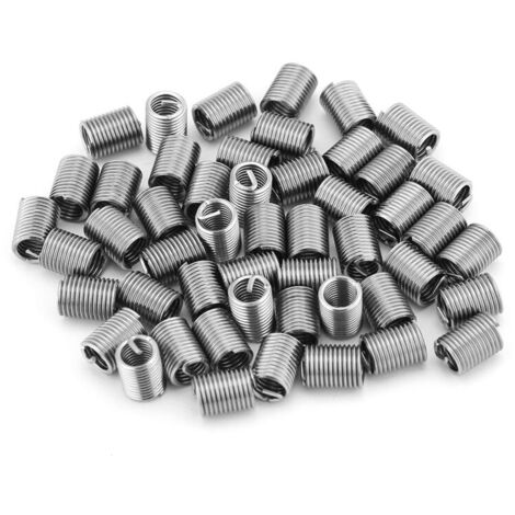 50 inserts filetés hélicoïdaux en acier inoxydable SS304, fil enroulé, longueur M6 x 1,0 x 2,5