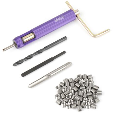 50 inserts filetés hélicoïdaux en fil d'acier inoxydable enroulé M5 x 2D