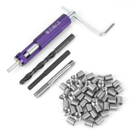 50 inserts filetés hélicoïdaux en fil d'acier inoxydable enroulé, M8 x 2D