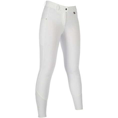 50 IT, bordeaux: Pantaloni da equitazione donna modello Livigno con toppa in silicone sul ginocchio
