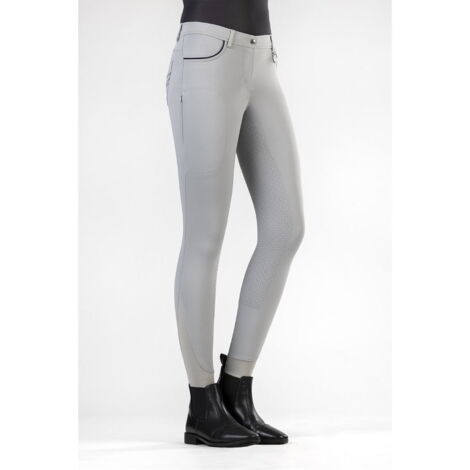 50 IT, grigio scuro: Pantaloni da equitazione donna modello Equilibrio Style full grip