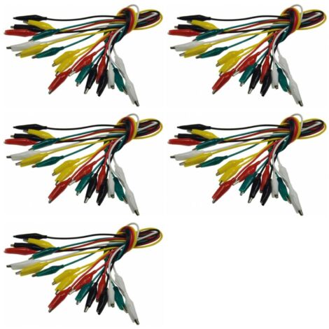 50 Krokodilklemmen Verbinder Satz Kroko Set 50 Kabel