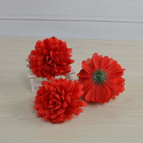 50 künstliche Ringelblumenblütenköpfe, dekorative Girlande für Hochzeiten, Weihnachten und Heimdekoration, cremefarben, 10 cm
