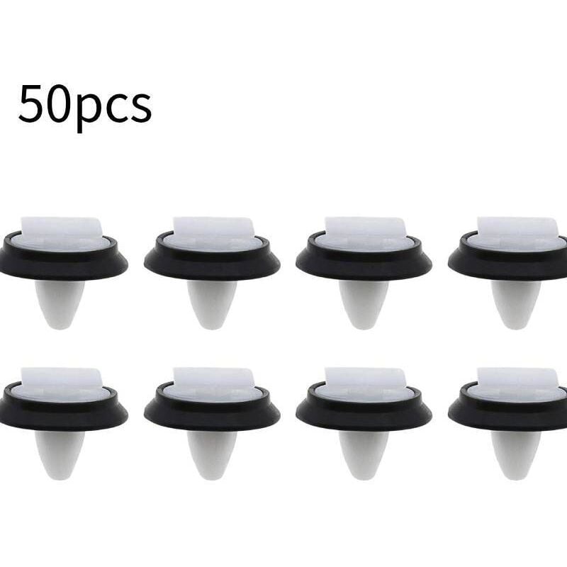 Image of Sjqka - 50 Kunststoff-Halteklammern mit schwarzen Gummischeiben für 10 mm Löcher 71728806