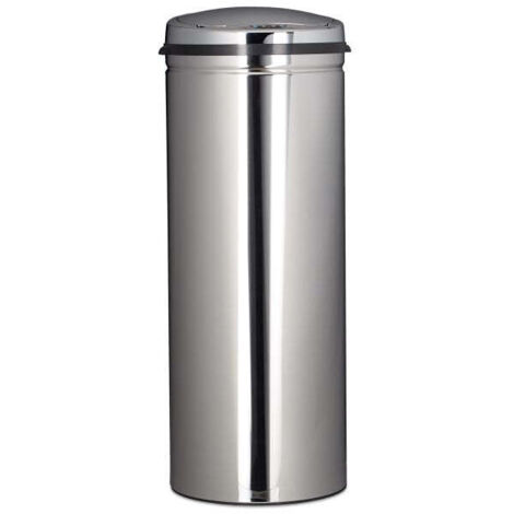 50 l waste bin stainless steel trash can paper basket metal garbage storage