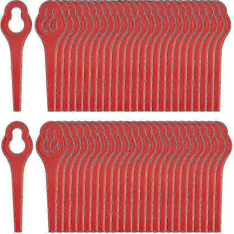 50 lames de rechange pour coupe-bordures Ferrex Aldi FAR 20-i 20V/40V, en plastique, à tremper dans l'eau.