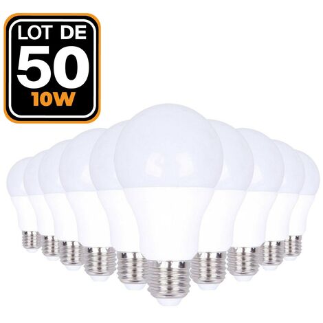 50 LED-Glühbirnen E27 10W Warmweiß 3000K Hohe Helligkeit