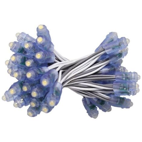 50 Led Luce Bianca Fredda Punto Luci Luminosi Effetto Cielo Stellato Incasso 12v