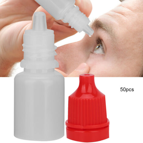 50 leere 5-ml-Tropffläschchen für ätherische Öle, tragbare rote Mini-Glasfläschchen