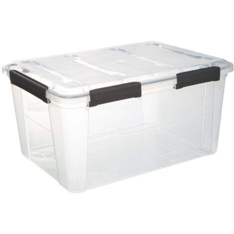 50-Liter-Aufbewahrungsbox aus Kunststoff mit Clipverschluss (protect+)