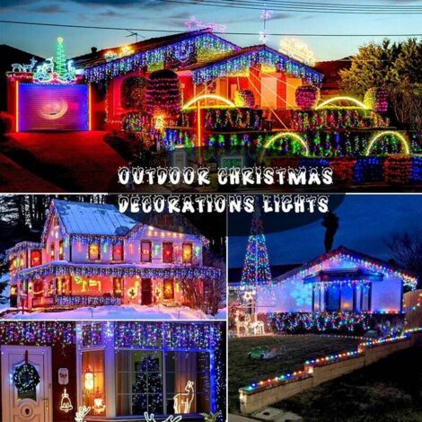 50 m 400 LED-Lichterkette für Karneval, Hochzeit, Außen- und Innenbereich, Gartenbeleuchtung (Farbe)