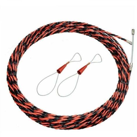 50 m lange Elektriker-Einziehnadel, 6 mm Durchmesser, elektrisches Einziehset, einziehbares Installationsverlängerungskabel, flexible spiralförmige Stahl-Einziehnadel