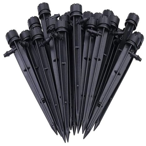 50 micro-asperseurs pour irrigation par aspersion, rotation du sol à 360 degrés, jardinage transparent