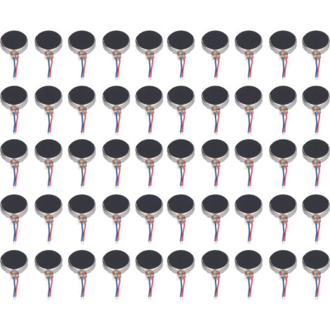 50 Miniatur-Gleichstrom-Vibrationsmotoren (3 V, 10 x 2,7 mm), leise, leicht und störungsfrei für Arduino und DIY-Elektronik