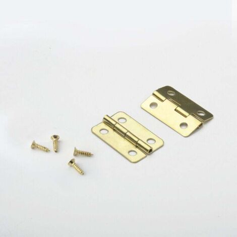 50 minibisagras pequeñas de 18 x 16 mm para puertas de armarios, cajones, armarios, accesorios de bricolaje, conectores con 200 tornillos.