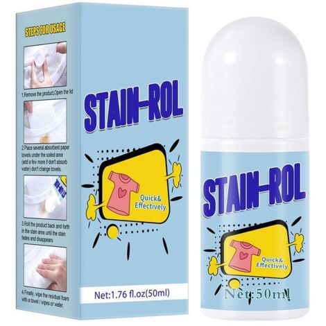 50 ml Reinigungsrollenperlen, entfernt Kaffee-, Tee-, Saft- und Ölflecken von tragbaren Textilien.