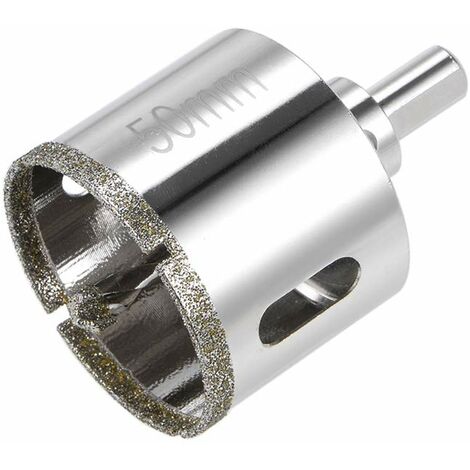 50 mm Diamant-Lochsäge, Diamantbohrer mit Mittelführungsbohrer, Fliesenlochsäge mit Diamant-Oberflächenbeschichtung zum Schneiden von Glas, Fliesen, Keramik, Marmor, Kalkstein