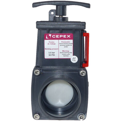 ø 50 mm Vanne guillotine PVC, pour bassin aquatique ou aquaponie. - Jardiboutique