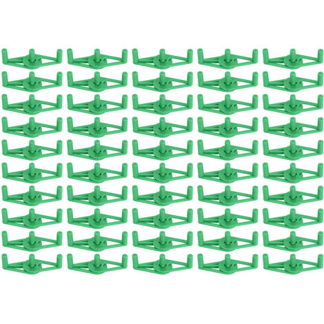 50 Packs Plant Support Clip Branch Reusable Adjustable Stem Trainer Clip for Vegetables Green
