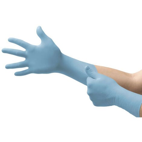 50 paires gants nitrile bleu TouchNTuff ANSELL 92-665 - Bleu clair - 10 (XL)