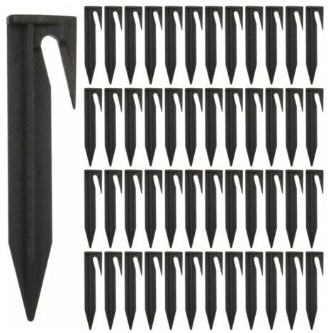 50 pasadores de fijación para cable delimitador, pasador metálico para cortacéspedes robóticos, accesorios para cortacéspedes robóticos, ganchos para cortacéspedes robóticos