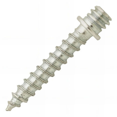 50 pattes à vis bois - avec collerette, zingué blanc - M7 x 150 mm - L. 80 mm