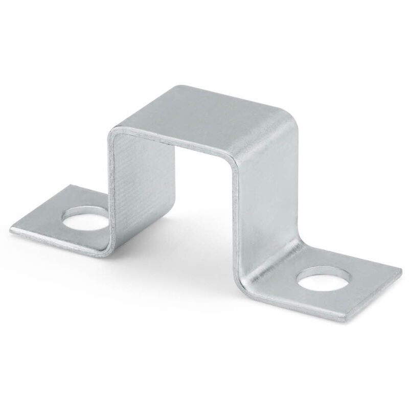 Boite de 50 - Patte de fixation pour profilés type 'c' - Zinguée 38 / 40 x 93 - Boite de 50