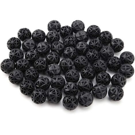 50 Pcs Bio Filtre Poreux Biochemical Ball Filter Media Filtre À Eau Matériau avec Coton pour Fish Tank Pond Aquarium Cascade Fontaine(16mm)-LIAIKI