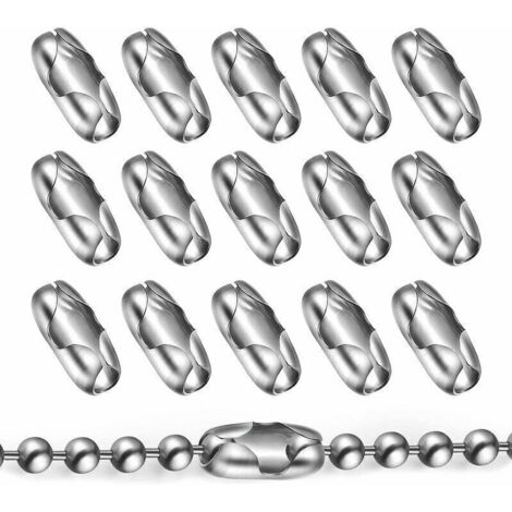 SOLEIL 50 Pcs Connecteurs pour Store Romain Vertical 4.5mm Chaîne À Billes en Connecteur Fermoirs Perle Chaîne Connecteurs pour la Fabrication de Bricolage de Bijoux （50 Pcs),