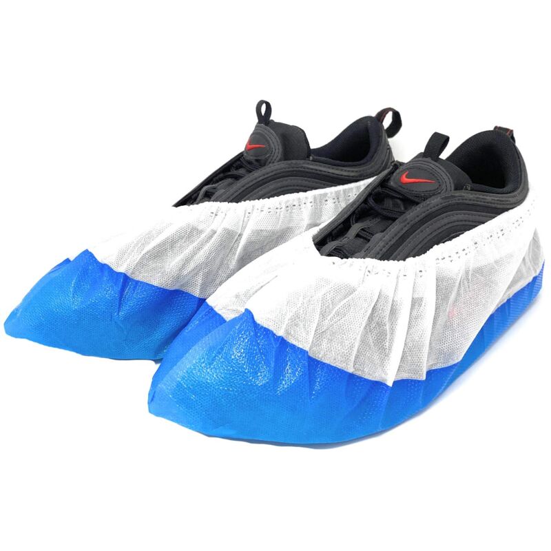 50 pcs Couvre-chaussures jetables imperméables antidérapants à haute résistance