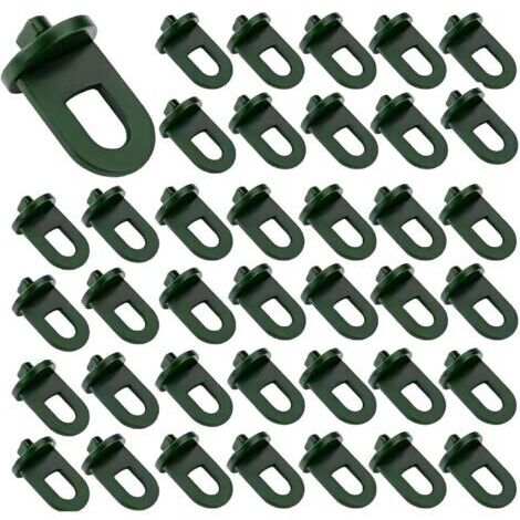 50 Pcs Greenhouse Hook Plastic, accessoires de serre accessoires de serre pour panier suspendu pot jardin extérieur plantes suspendues filet d’isolation plastique ombrage