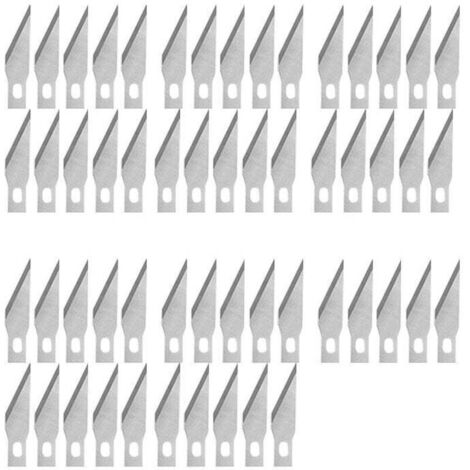 50 pcs Lame Scalpel de Rechange, Lame de Antirouille, pour Cutter de Précision, Scalpel Chirurgical, Scalpel Modelisme, 11