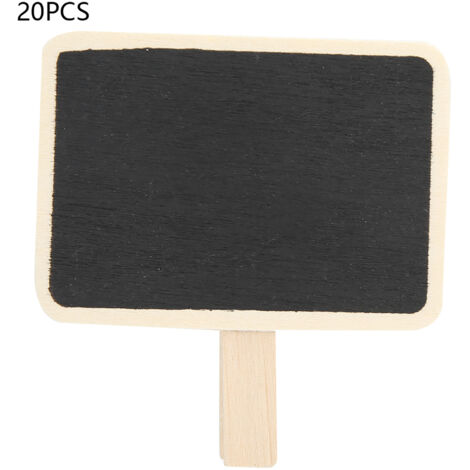 50 Pcs Mini Tableau Noir Clip Usine tiquette En Bois Message Board Marquage Outil pour Home OfficeSquare Forme