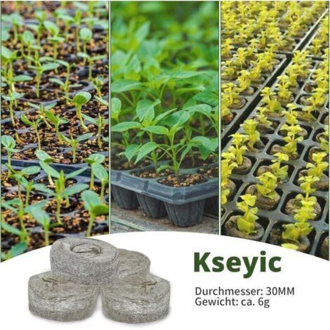 50 PCS Pastilles de Culture, Tourbe Compressée, avec Nutriments Bloc de Nutrition pour Semis, pour la Culture de Plantes de Jardinage