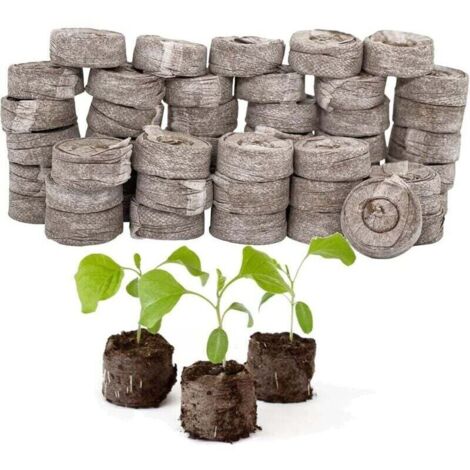 50 PCS Pastilles de Culture, Tourbe Compressée, avec Nutriments Bloc de Nutrition pour Semis, pour la Culture de Plantes de Jardinage