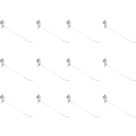 50 pcs Slatwall Crochets Fente Plaque Crochet Fente Plaque Unique Fil Crochets pour Affichage Au Détail 15 cm 3.3mm Diamètre Argent
