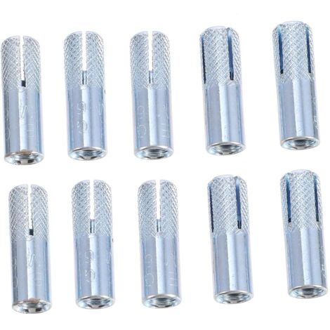50 PCS trombone béton boulon, M6 Gecko en acier au carbone vis top Blaster tige pour