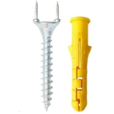 SNQ 50 pezzi Chiodi senza saldatura Viti a doppia testa Battiscopa in legno massello Chiodi senza saldatura Chiodi per linea del piede Securi