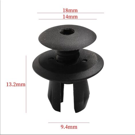 50 pezzi Clip per pannelli di rivestimento Clip di fissaggio per auto Rivetti in plastica Ricambio per finiture Applicabile a 701867299 Compatibile con VW T4 T5 Clip per finiture per auto Nero