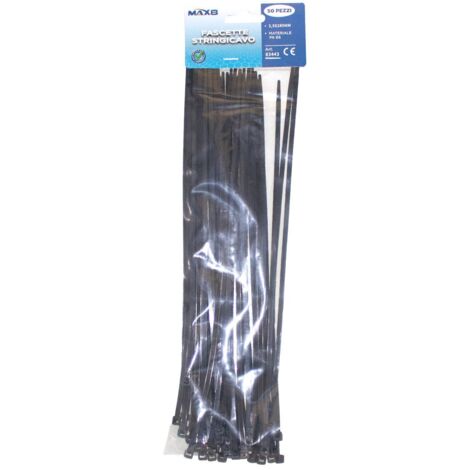 50 Pezzi Fascette Stringicavo Nero 3,5 X 280 MM