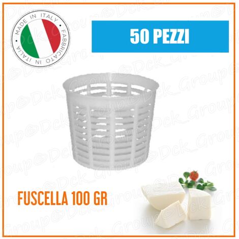 50 PEZZI Fuscella Forma Formetta Monoporzione 100 GR Ricotta Formaggio Fresco Caciotta Plastica PP