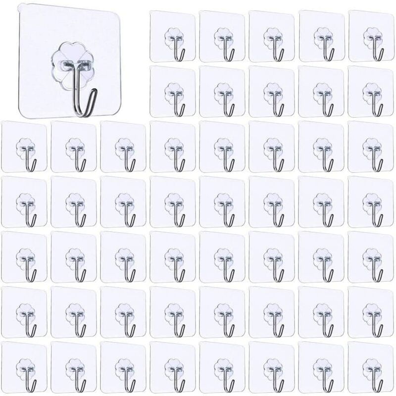 50 Pezzi Ganci Trasparenti Impermeabili, Ganci